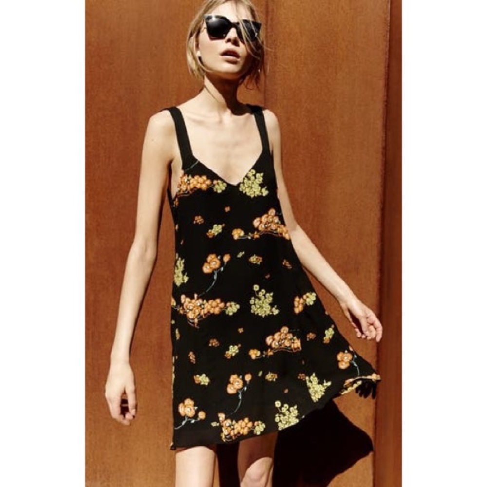 DESIGNER Silk Floral Print Dress